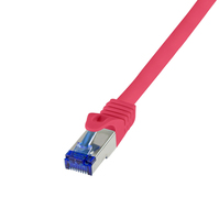 LogiLink C6A094S networking cable Red 10 m Cat6a S/FTP (S-STP)