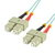 MCL FJOM3/SCSC-0.5M InfiniBand/fibre optic cable 0,5 m SC OM3 Couleur aqua