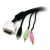 StarTech.com Cavo KVM DVI USB 4 in 1 da 3 m con audio e microfono