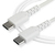 StarTech.com 1m USB-C Ladekabel - Langlebiges USB 2.0 Typ C zu USB C Datenübertragungs-/Schnellladekabel - TPE Mantel Aramidfaser M/M 60W Weiß - Samsung S10 S20 iPad Pro MS Surface