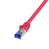 LogiLink C6A054S kabel sieciowy Czerwony 2 m Cat6a S/FTP (S-STP)