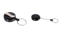 EUROPEL Porte-badge avec enrouleur et porte-clés, noir (71700549)