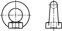 Ringmuttern C 15 ähnlich DIN 582 (entspr. Ausgabe April 1971) zn M6mm