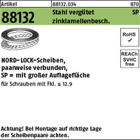 ART 88132 NORD-LOCK Scheiben geklebt NL 12 SP (13 x 25,4 x 3,4) flZn VE=S