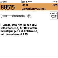 ART 88515 FISCHER-Justierschraube JUSS St. verzinkt JUSS 6 x 145/T25 VE=S