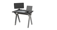 Black laminate work-from-home desk type 1