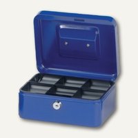 MAUL Geldkassette 20 x 17 x 9 cm, Zylinderschloss, Stahl / Kunststoff, blau
