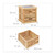 Relaxdays Beistelltisch Walnuss, quadratischer Nachtschrank aus Naturholz mit 2 Schubladen, HBT: 34 x 34 x 34 cm, natur