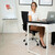 Relaxdays Bürostuhlunterlage 90 x 120 cm, kratzfeste PE Bodenschutzmatte, schalldämmende Unterlegmatte für Büro, weiß