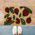 Relaxdays Fußmatte Kokos, Türvorleger mit Marienkäfern, 40 x 60 cm, rutschfest, Fußabtreter für innen & außen, natur/rot