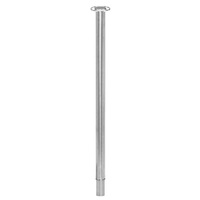 Elegance Flat Top Rope Barrier Post - Removable Base - Polished Stainless Steel