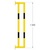 Wall Mounted External Pipe Protector - 1500 x 350 x 300mm - Yellow and Black