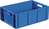 PROMAT Transportstapelbehälter L600xB400xH340mm blau PP Durchfassgriff Seitenw