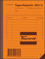 FAVORIT Tages-Rapport D A6 9197 W weiss/weiss 100x2 Blatt