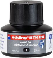 edding BTK 25 Bottled Refill Ink for Whiteboard Markers 25ml Black