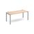 Connex single desk 1600mm x 800mm - silver frame and beech top