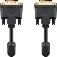 DVI-D Full HD-Kabel Dual Link, vergoldet, 15 m, Schwarz - DVI-D-Stecker Dual-Link (24+1 pin) > DVI-D