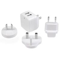 2X USB WALL CHARGER 17W / 3.4A, ,