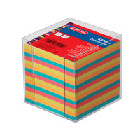 Zettelkasten Zettelbox 9x9x9cm transparent 650Blatt farbig
