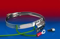 Opaska z mostkiem, z uziemieneim, do węży ze spiralą zewn; Ø 110-115mm; CLAMP 212 EC