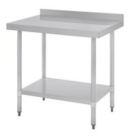 Vogue Stainless Steel Table with Upstand Food Preparation Kitchenware - 900mm