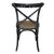 Bolero Wooden Dining Chairs in Black with Metal Cross Backrest 470mm Pack of 2