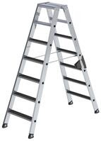 Alu-Stehleiter 2x7 Stufen clip-step Gesamthöhe 1,61 m Arbeitshöhe bis 3,15 m