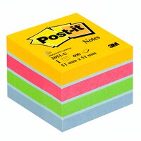 Post-it® Mini Würfel, Ultrafarben, 51 x 51 mm, 400 Blatt