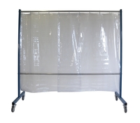 TransFlex Schutzwand, 1-teilig, fahrbar, Vorhang 0,4 mm Dicke, glasklar Bausatz,