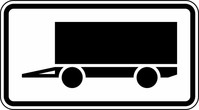 Verkehrszeichen VZ 1010-12 Kennzeichnung von Parkflächen, auf denen, Anhänger auch länger als 14 Tage parken dürfen 330 x 600, 2mm flach, RA 2
