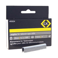 CK Tools 495024 Telecom cable staples 4.5mm wide x 10mm deep Box Of 1000