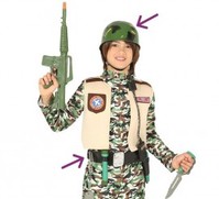 Kit de Militar con Casco Universal Niños