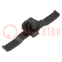 Holder; push-in; UL94V-2; black; Panel thick: max.1.2mm; Ht: 7.7mm