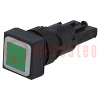 Switch: push-button; 16mm; Stabl.pos: 2; green; Pos: 2; -25÷70°C