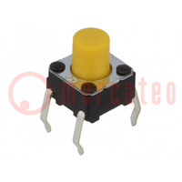 Microswitch TACT; SPST-NO; Pos: 2; 0.05A/24VDC; THT; none; 1.47N