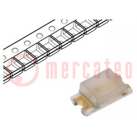 LED; SMD; 0603; giallo; 63÷100mcd; 1,6x0,8x0,55mm; 2,2V; 20mA; 54mW