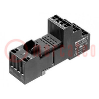 Socket; PIN: 14; 6A; 240VAC; H: 48mm; W: 28mm; for DIN rail mounting