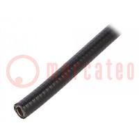 Protective tube; Size: 14; stainless steel; black; -55÷145°C; HFI