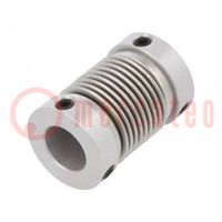 Coupling; Ø1: 8mm; Ø2: 6mm; aluminium,stainless steel; -30÷120°C