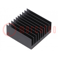 Heatsink: extruded; grilled; BGA; black; L: 33mm; W: 33mm; H: 14.5mm