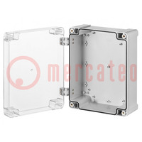 Enclosure: multipurpose; X: 190mm; Y: 240mm; Z: 105mm; ZP; light grey