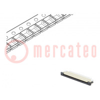 Connector: FFC/FPC; horizontaal; PIN: 22; ZIF; SMT; vertind; 30mΩ