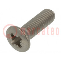 Screw; M3x10; 0.5; Head: countersunk; Pozidriv; DIN 966A; ISO 7047