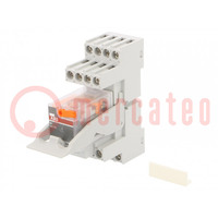 Relay: interface; 4PDT; Ucoil: 230VAC; for DIN rail mounting