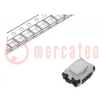 Microswitch TACT; SPST; Pos: 2; 0.02A/15VDC; SMD; none; OFF-(ON)