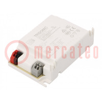 Power supply: switched-mode; LED; 20W; 40÷54VDC; 350mA; 198÷264VAC