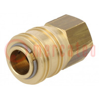 Quick connection coupling; straight; max.35bar; brass; D: 25mm