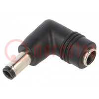 Adapter; Plug: right angle; Input: 5,5/2,5; Out: 5,5/2,5