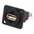 Coupler; USB A socket,both sides; FT; USB 2.0; metal; 19x24mm