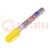Pen: met vloeibare verf; geel; PAINTRITER+ HP; Tip: rond; -46÷66°C